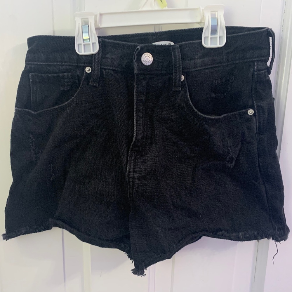 Old Navy Distressed Black Jean Shorts